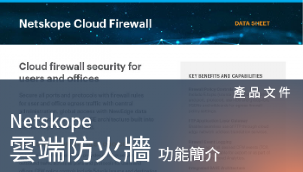 產品文件－Netskope Cloud Firewall 雲端防火牆